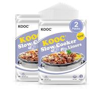 KOOC Small Slow Cooker Liners, 20 Count Disposable Liners, Fits 0.65-1.25QT, BPA Free, 8"x 11"