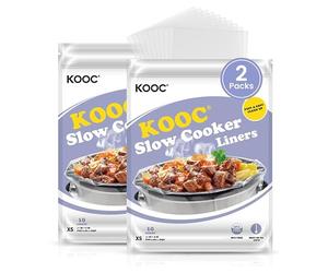 KOOC Small Slow Cooker Liners, 20 Count Disposable Liners, Fits 0.65-1.25QT, BPA Free, 8"x 11"