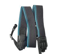 Kood Camera Strap with Split Rings, 950mm Length, 38mm Width, Adjustable Webbing Design (Black/Blue)