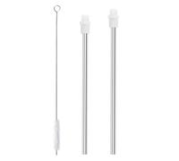 koodee 24 oz Insulated Bottles Replacement Stainless Steel Straws-6.5 inch,Reusable,Fit for Hydro-Flask and More Bottles(2Pack)