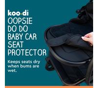 KooDi Oopsie Do Do Baby Car Seat Protector Pushchair Liner Black Twi