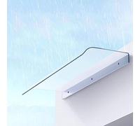 KOOEIN door canopy awning front back patio porch shade Canopy shelter rain cover, Polycarbonate Awning curved window canopy, 100% Transparent Outdoor Awning for garden patio roof,40x60cm/16''x24''
