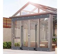 KOOEIN Outdoor Curtains,Pvc Tarpaulin Side Panels Transparent Waterproof,Weather Resistant,Partition Tarp Curtains,Spliced-Customizable Tarpaulin,Multi-Size Canopy,Thickened,W×H-2.5×2.2m(8.2 * 7.2ft)