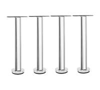 KOOEIN Table Legs,stainless Steel Legs,furniture Raised Legs,metal Adjustable Legs,cabinet Feet,15 Sizes,4 Colors,with Anti-skid Pads,protect the Floor,Silver-21cm/8in