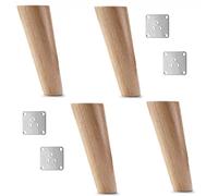 KOOEIN Wooden Furniture Legs,table Legs,4x Sofa Replacement Legs,coffee Table Feet,straight/oblique,home Bed Legs,multiple Polished,delicate Touch,oblique-20cm/8in