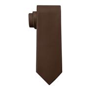 KOOELLE Men's Ties Solid Pure Color Plain Formal Black Ties For Men, 112-twill Coffee, Medium