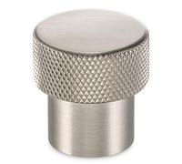 KOOFIZO Knurled Cabinet Knob - Brushed Nickel Pull Handle (25mm / 1 Inch), 10-Pack K22 Solid Hardware for Kitchen Cupboard Door, Bedroom Dresser Drawer, Bathroom Wardrobe