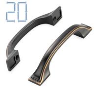 KOOFIZO Oil Rubbed Bronze Cabinet Pulls Bronze Cabinet Handles, 20 Pack 3 Inch Rubbed Bronze Hardware for Kitchen Cabinets Drawer Dresser 1958 Cupboard Bedroom Bathroom