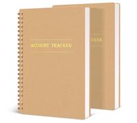 Koogel 2 Pack Accounting Ledger Books, Expense Tracker Notebook A5 Budget Bill Tracker Notebook for Home Budget Tracking Business Bookkeeping Personal Finance Planner, Income and Expense Log Book