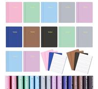 Koogel 32PCS Mini Lined Notebooks,Small Pocket Notebooks 8.9 x 12.7cm Colourful Notepads Journals 8 Colours for Students Traveler School Supplies
