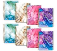 Koogel 4PCS Mini Spiral Notepads A6, Small Spiral Journal Pocket Notebooks College Ruled Notepads for Women Gift Office School Supplies