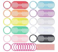 Koogel 66 Pieces Metal Binder Rings 1.2 Inch Loose Leaf Book Rings Open Card Rings Keychains for School Home Office