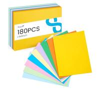 Koogel Index Cards 4x6, 180 Count, Colored Large Index Cards Blank on Both Sides for Back to School, Heavy Notecards Flashcard for Studying Learning Office College Supplies, 9 Assorted Neon Color