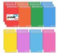 Koogel Small Pocket Notebook, 50 Sheets/20 Pads Spiral Memo Pads Ruled 7.6 x 12.7cm (3"x5") Lined Pocket Notepads with Durable Covers for Office School Memo Tactical Steno Pads