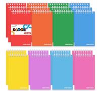 Koogel Small Pocket Notebook, 50 Sheets/20 Pads Spiral Memo Pads Ruled 7.6 x 12.7cm (3"x5") Lined Pocket Notepads with Durable Covers for Office School Memo Tactical Steno Notebooks