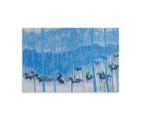 KOOHTAA Andre Brasilier Cavalcade Au Bois Bleu Poster Art Hanging Picture Posters Wall Art Painting Canvas Prints Decor Poster Artworks 08x12inch(20x30cm)