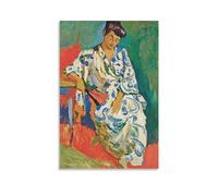 KOOHTAA ANDRÉ DERAIN Madame Matisse in A Kimono Art Poster Hanging Picture Picture Print Canvas Poster Wall Paint Art Posters Decor Modern Home Artworks 08x12inch(20x30cm)