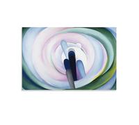 KOOHTAA Georgia O'Keeffe Grey Blue & Black- Circle Art Poster Hanging Picture Painting On Canvas Wall Art Poster Scroll Picture Print Walls Decor Home Posters 08x12inch(20x30cm)