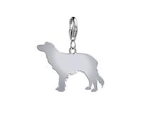 Kooikerhondje Silhouette Silver Charm