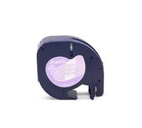 KOOILANG 10pcs Compatible for Dymo LetraTag 91201 Black On White (12mm X 4m) Plastic Label Tapes 91201 91221 59422 S0721660 Label Printers(10pcs Transparent)