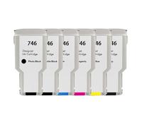 KOOILANG 300ml 746 P2V82A P2V83A P2V80A P2V78A Compatible Inkjet Ink Cartridge for HP DesignJet Z6 & Z9+ Large Format Printer(MBK)