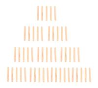 KooingTech 50Pcs Wooden Dowels, M6 Wood Dowels, Wooden Dowel Rods, Cabinet Drawer Round Grooved Plugs Dried Fluted Beveled Hardwood Rods for Carpenters Furniture Craft (M6*50)