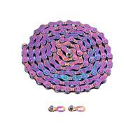 KooingTech 8 Speed Chain - 6/7/8 Speed Bicycle Chain, 116 Links, Carbon Steel, Colorful Electroplating, Compatible for Road, Mountain, Racing Bikes