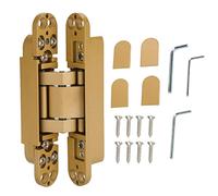 KooingTech Hidden Door Hinges, 180 Degree Hinge for 35mm-850mm Wooden Door 40kg