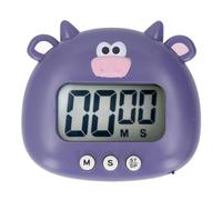 KooingTech Kitchen Timer, Digital Timer, Cooking Clock with Stand for Cooking Teaching, Purple Cow