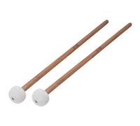 KooingTech Marching Snare Drum Sticks, Bass Drum Mallets Percussion Timpani Mallets With Wooden Handle, 2PCS Percussion Instruments Sticks, Timpani Felt Mallet Accessories