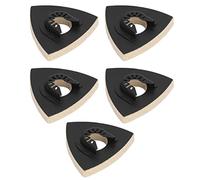KooingTech Oscillating Tool Buffing Pad, 5Pcs Polishing Pads for Drill, 80mm/3.1in Wool Buffing Pad, Triangular Wool Polish Pad with Alloy Steel Base for Polishing