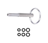 KooingTech Oval Head Bit Key, Coffee Machine Key, Oval Head Key Screws Service Repair Tool Stainless Steel Oval Head Bit Repair Tool with 6 Gaskets for Home Coffee Shop