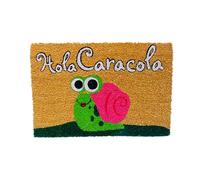 KOOK TIME KOKO DOORMATS Original home entrance doormats, Coconut Fiber and PVC, Hello CARACOLA Outdoor Doormat, 40x60x1.5 cm | Carpet Entrance house Exterior | Funny Door Mats