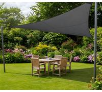 Kookaburra 2M Triangle Pro Waterproof Charcoal Garden Sail Shade Patio Canopy Uv Block