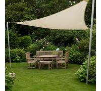 Kookaburra 2M Triangle Pro Waterproof Ivory Garden Sail Shade Patio Canopy Uv Block