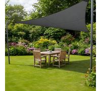 Kookaburra 3M Triangle Pro Waterproof Charcoal Garden Sail Shade Patio Canopy Uv Block