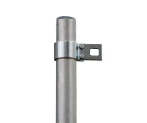 Kookaburra 4M Silver Galvanised Steel Tall Round Shade Sail Garden Patio Fixing Pole With Bracket Clamp