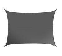 Kookaburra 4M X 3M Rectangle Waterproof Charcoal Garden Patio Sun Shade Sail Canopy 98% Uv Block With Free Rope