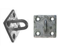 Kookaburra 5Cm X 5Cm Galvanised Steel Square Pad Eye Shade Sail Fitting Garden Patio Fixing Accessory
