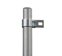 Kookaburra 5M Silver Galvanised Steel Tall Round Shade Sail Garden Patio Fixing Pole With Bracket Clamp