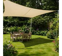 Kookaburra 5M X 4M Rectangle Pro Waterproof Ivory Garden Sail Shade Patio Canopy Uv Block