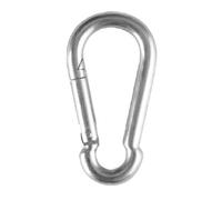 Kookaburra 8Cm X 4Cm Silver Galvanised Steel Snap Hook Carabiner Shade Sail Fitting Garden Patio Fixing Accessory