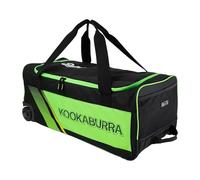 Kookaburra 9500 Wheelie Cricket Bag - Black/Neon Green, 700mm x 310mm x 280mm