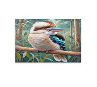 Kookaburra Bird Perched,Adult 1000-piece puzzle,Large-scale family puzzle games for children and teenagers,38x52cm