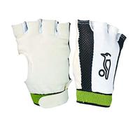Kookaburra Cricket FingerLess Padded Chami Wicket Keeping Inner - Youths (2020), medium junior, White/Black/Green