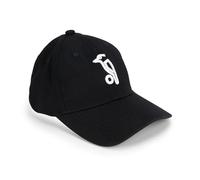 Kookaburra Drift Cap in Black/White, 6-Panel Baseball Style Hat, Adjustable Strap, One-Size Fit, Lightweight Polyester Cap for Sport, Casual Wear or Training