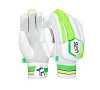 Kookaburra Kahuna 5.1 Batting Gloves (Extra Small Junior Right Hand), White & Lime