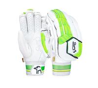 Kookaburra Kahuna Pro Batting Gloves (Adult Right Hand), White & Lime