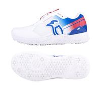 Kookaburra Cricket Shoes KC 1.0 Rubber Soled White/Blue/Red Size 8 AW24
