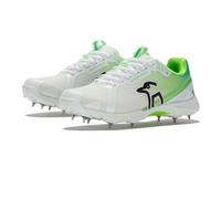 Kookaburra KC 2.0 Spike Cricket Shoe - White/Lime - 12